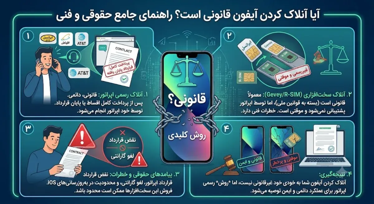 آیا آنلاک کردن آیفون قانونی است؟